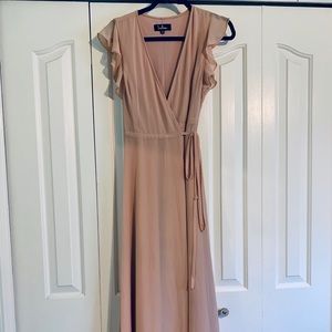 XS Blush/Light Pink Formal/Bridesmaid Dress
